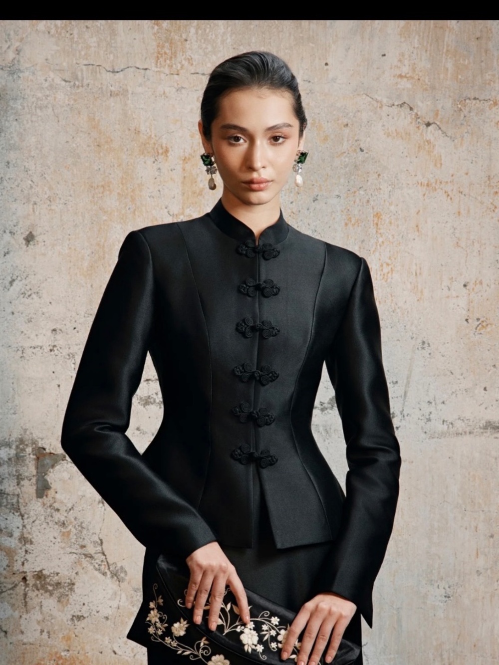 Huong Chinese Style black jacket